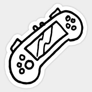 Handheld Game Line Art Sticker